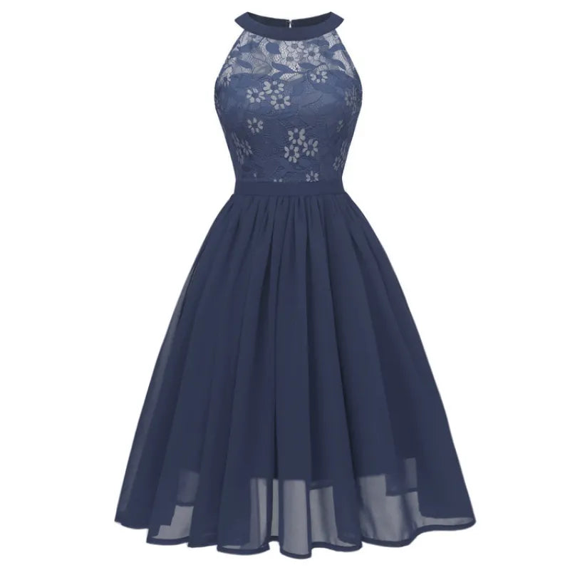 R&B | Chiffonkleid mit Spitze und Rüschen
