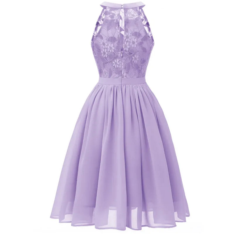 R&B | Chiffonkleid mit Spitze und Rüschen