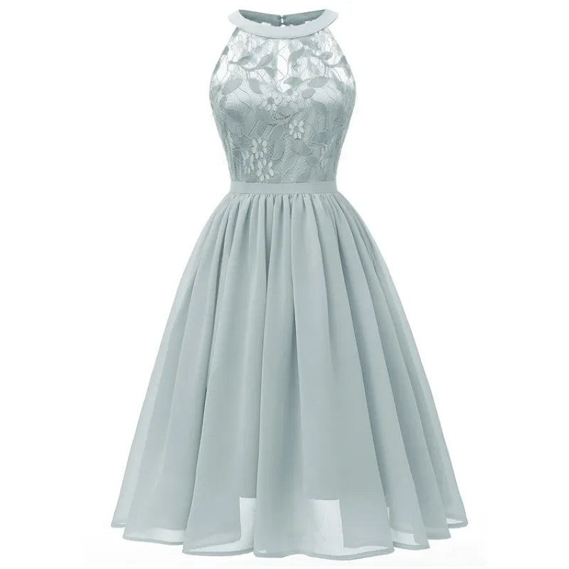 R&B | Chiffonkleid mit Spitze und Rüschen