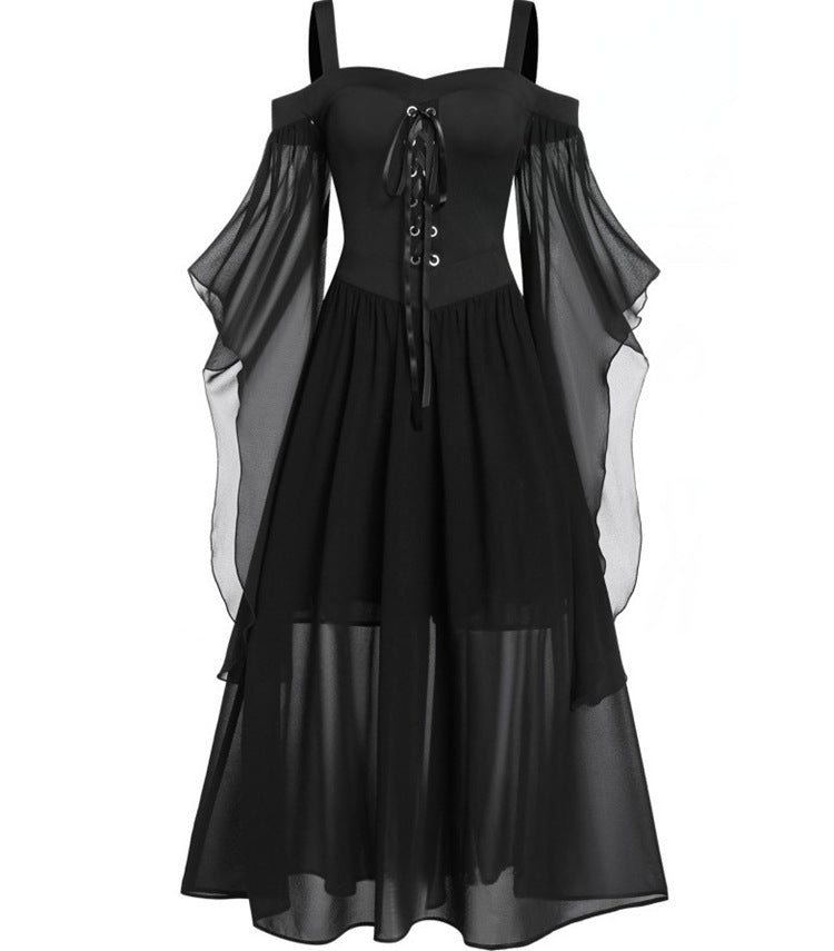 R&B | Halloween Hexe Sling Träger und Große Einteilige Kleid