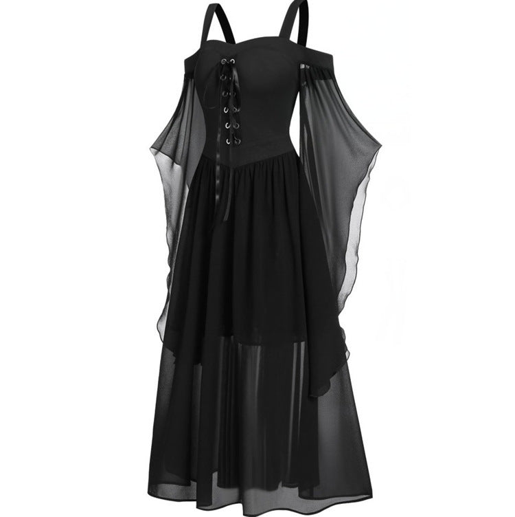 R&B | Halloween Hexe Sling Träger und Große Einteilige Kleid