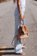 R&B | Street Solid Ripped Make Old Straight Mid Taille Weit Bein Einfarbige Hosen - 3 Farben