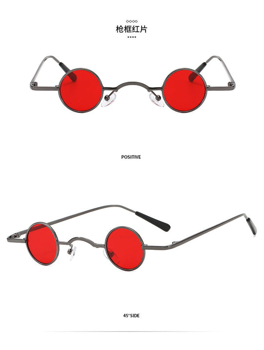 R&B | Retro Sonnenbrille mit Kleinem Runden Rahmen für Herren