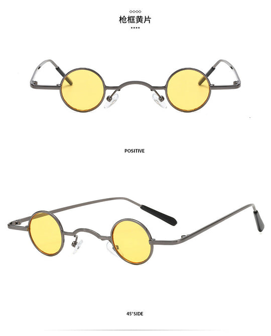 R&B | Retro Sonnenbrille mit Kleinem Runden Rahmen für Herren