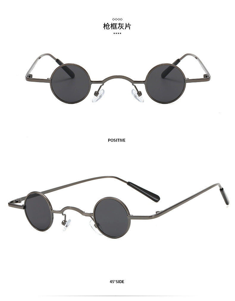 R&B | Retro Sonnenbrille mit Kleinem Runden Rahmen für Herren