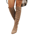 Schlichte Kniehohe Stiefel mit Reißverschluss R&B