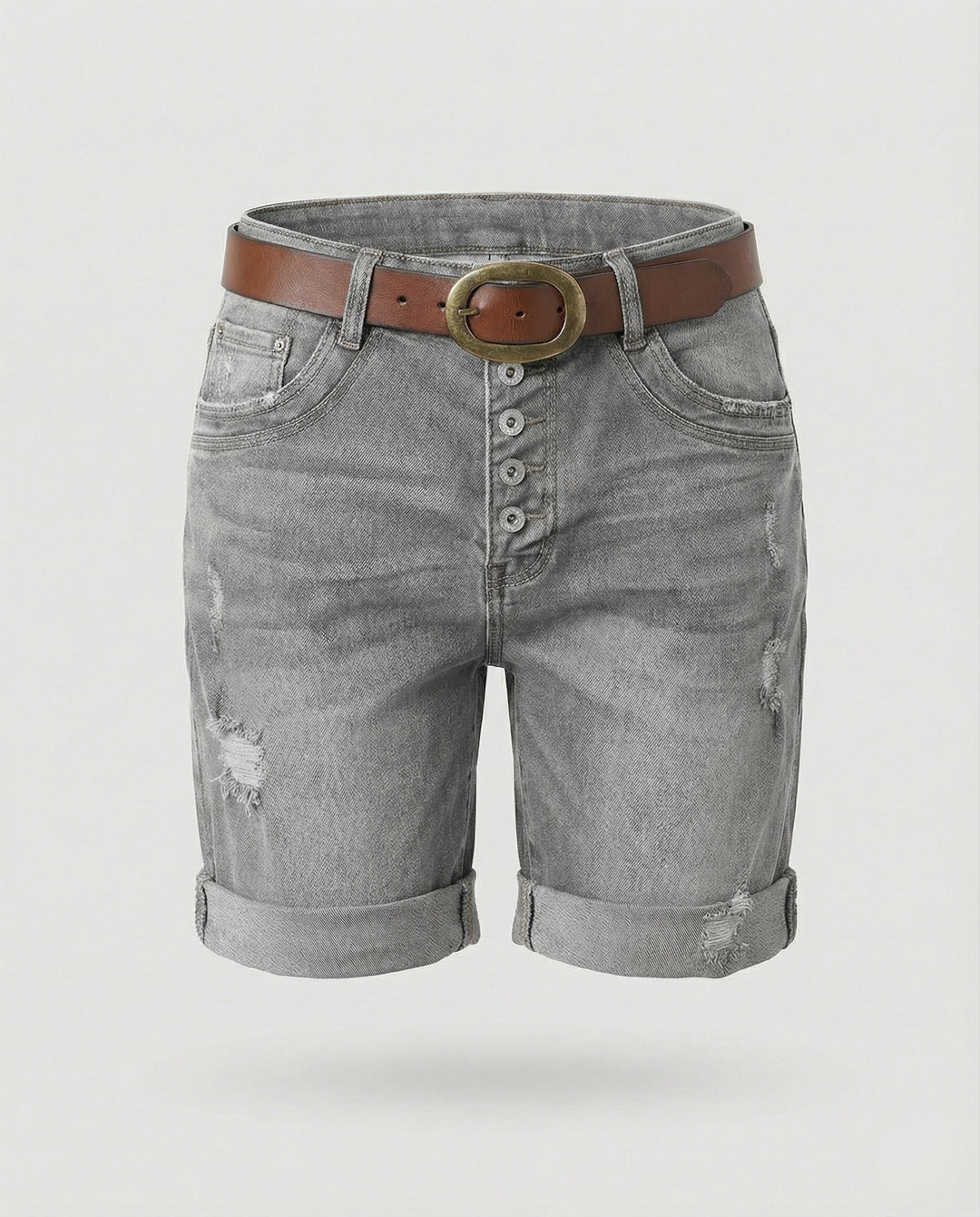 R&B | Damen Ripped Denim Shorts