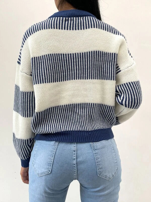 R&B | Radiance Gestreifter Freizeitpullover