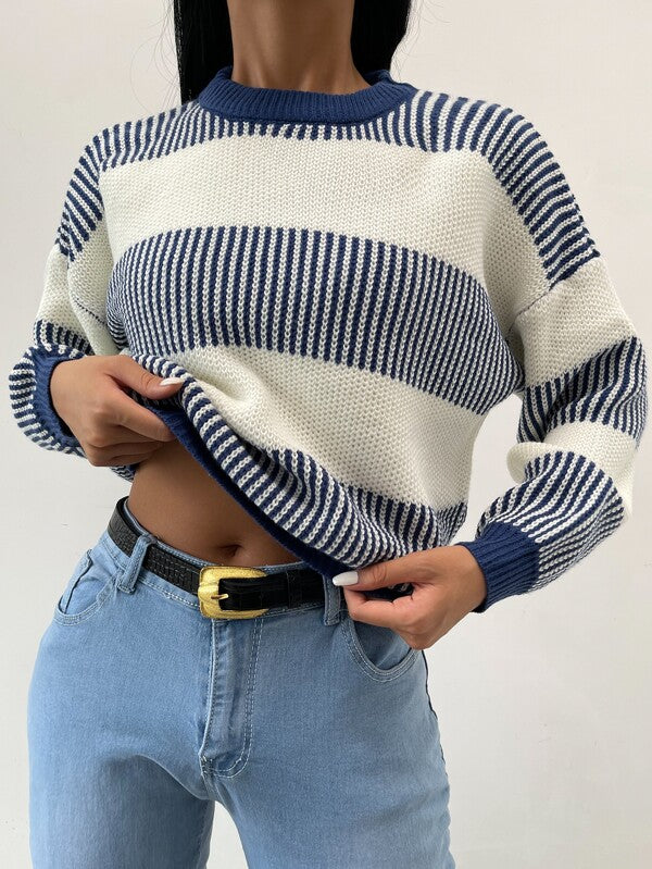 R&B | Radiance Gestreifter Freizeitpullover