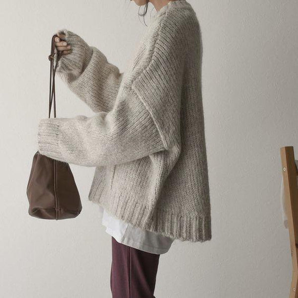 R&B | Übergroßer Strickpullover mit Tasche