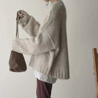 Bequemer Oversize-Pullover mit Tasche