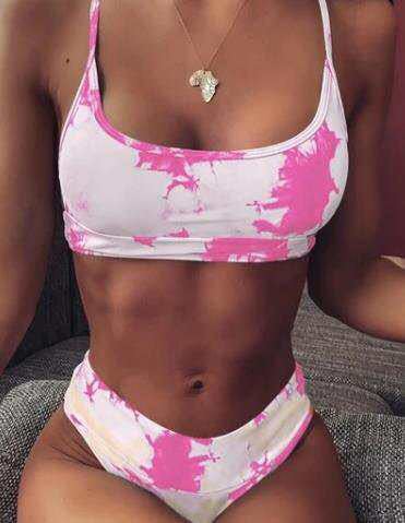 Damen Hoch tailliertes Sport-Bikini-Set R&B