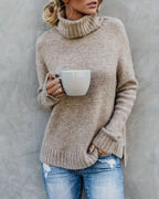 R&B | Schlitz-Ärmel Turlteneck-Pullover