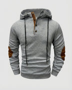 R&B | Herren Outdoor Hoodie mit Komfortstretch und Knopfleiste