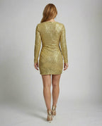 Pailletten V-Ausschnitt Kleid | R&B