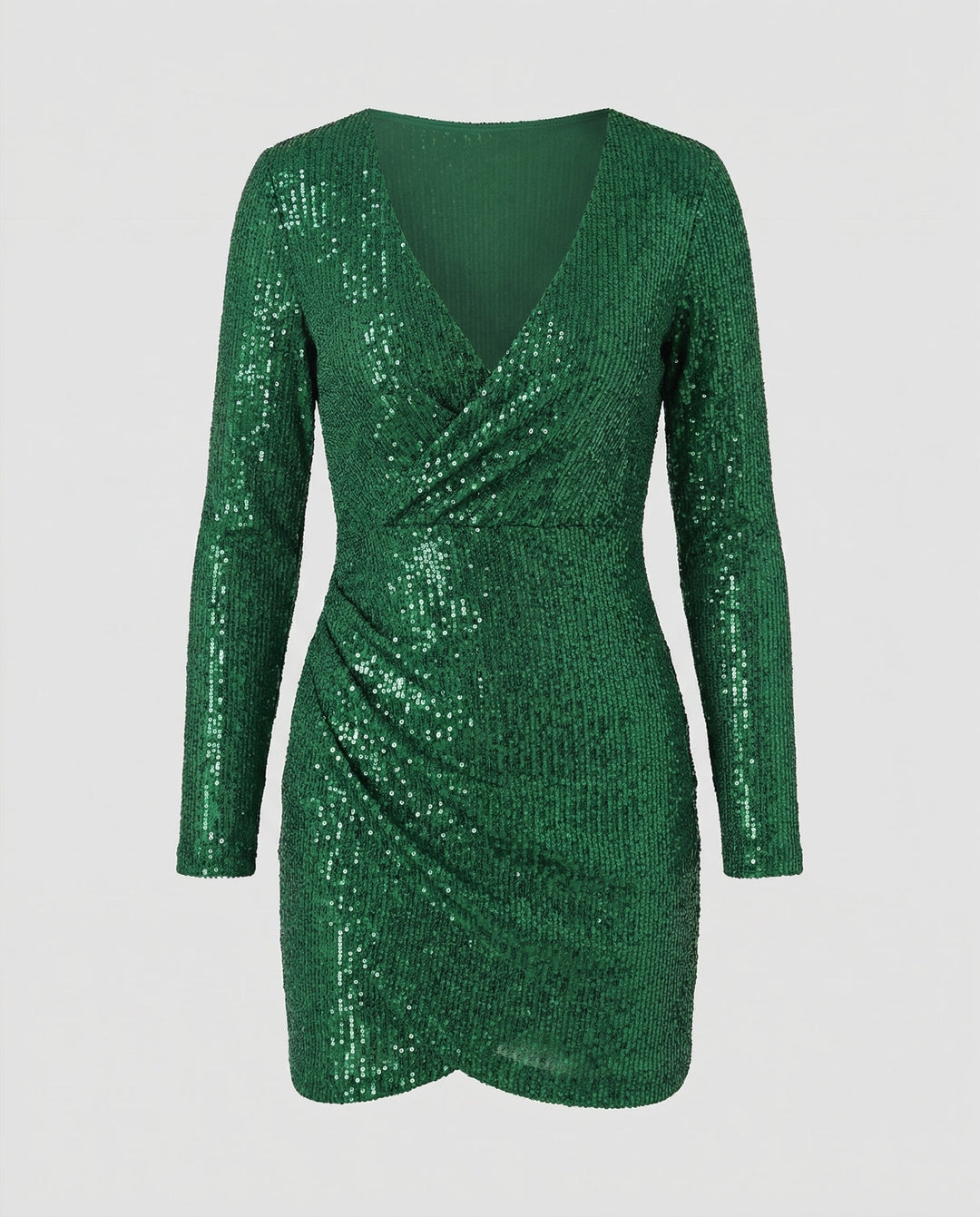 Pailletten V-Ausschnitt Kleid | R&B