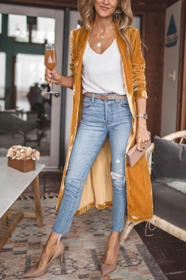 R&B | Damen Stylische Wildleder Kimono Jacke