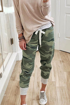 R&B | Lässig Camouflage Druck Draw String Capri Patchwork Hosen