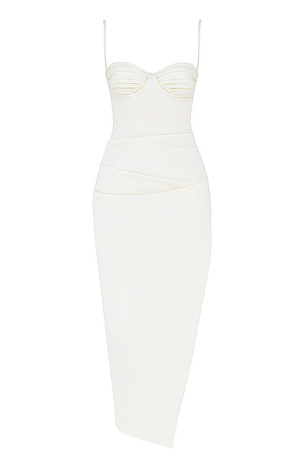 R&B | Plissiertes Korsett Midikleid