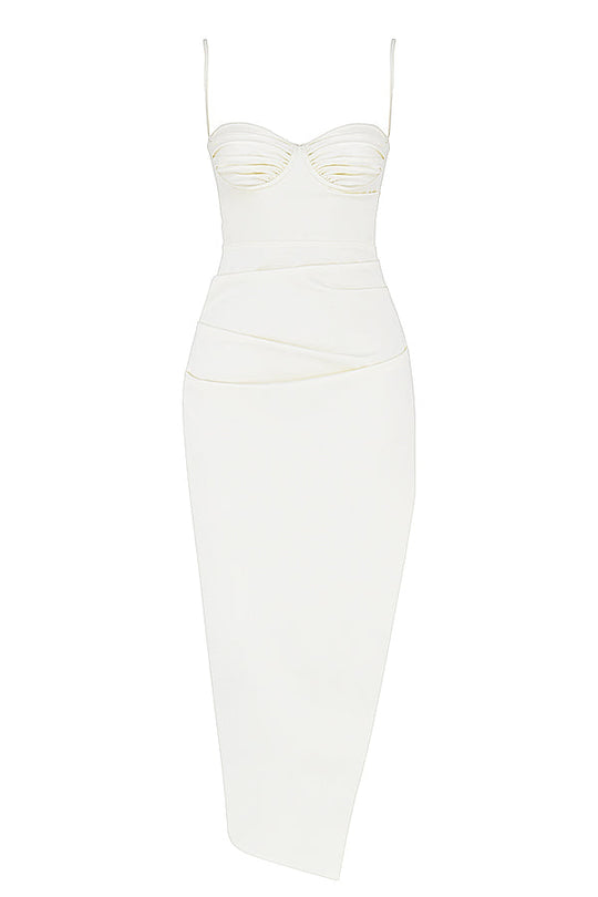 R&B | Plissiertes Korsett Midikleid