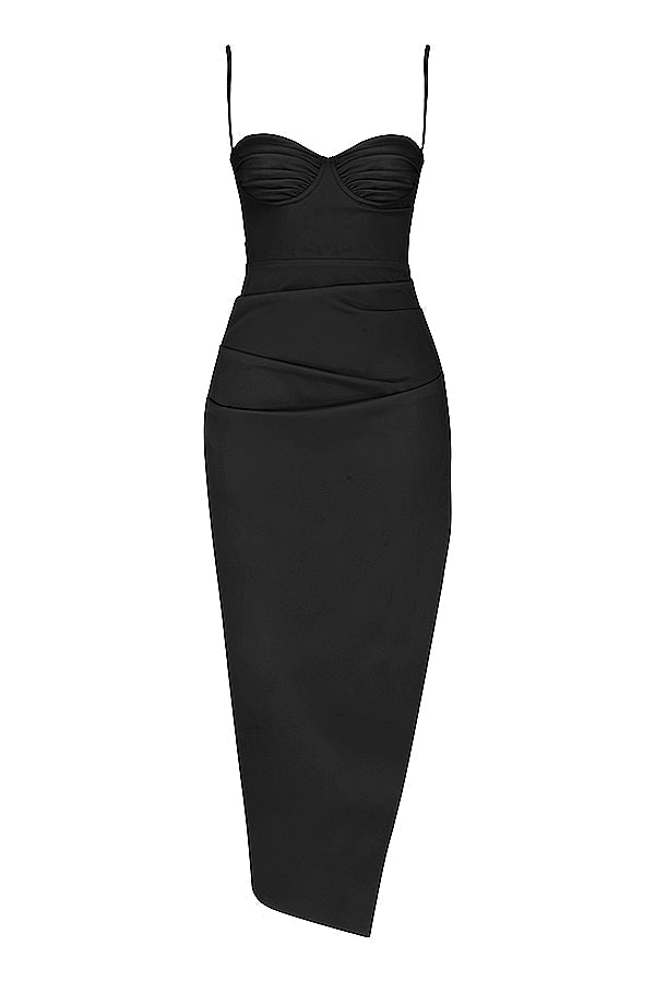 R&B | Plissiertes Korsett Midikleid