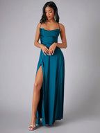 R&B | Seiden-Maxikleid mit Geflochtenem Rücken Kleid Dich für Formelle Anlässe Lucette