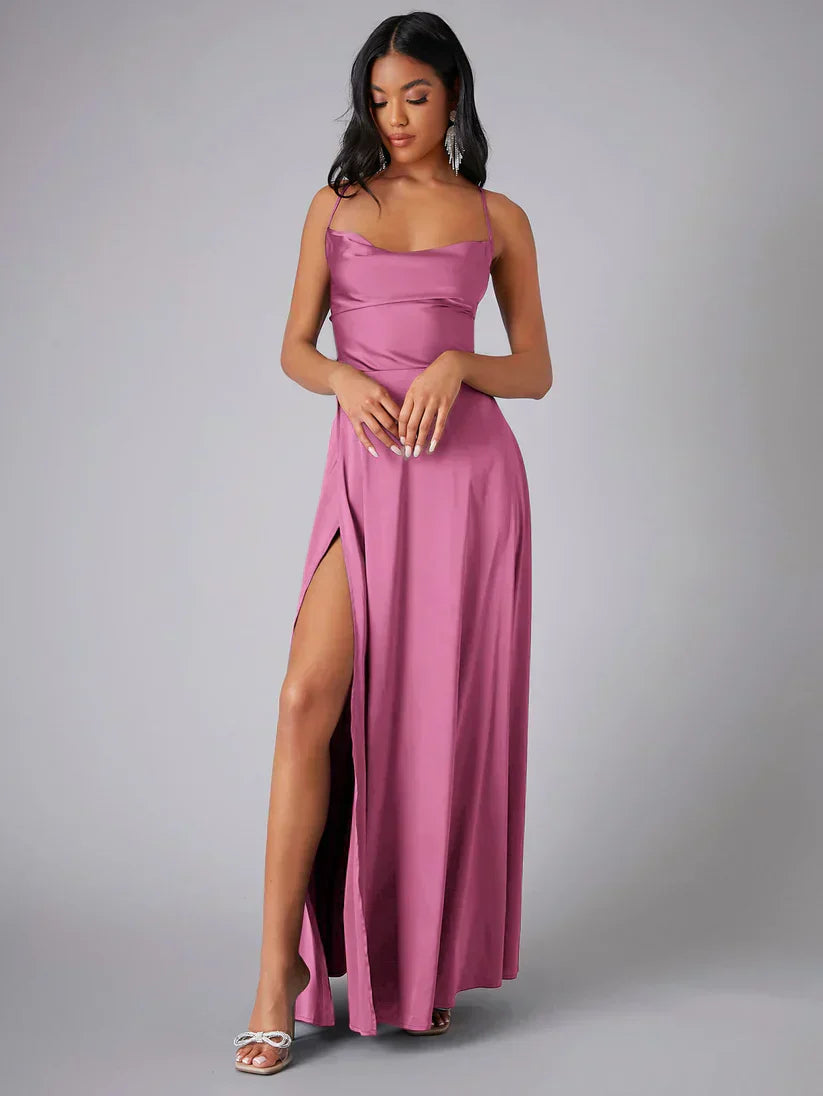 R&B | Elegantes Maxikleid Aus Satin