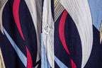 Damen Kurzarmhemd mit kreativem Wellenmuster und luftiger Passform