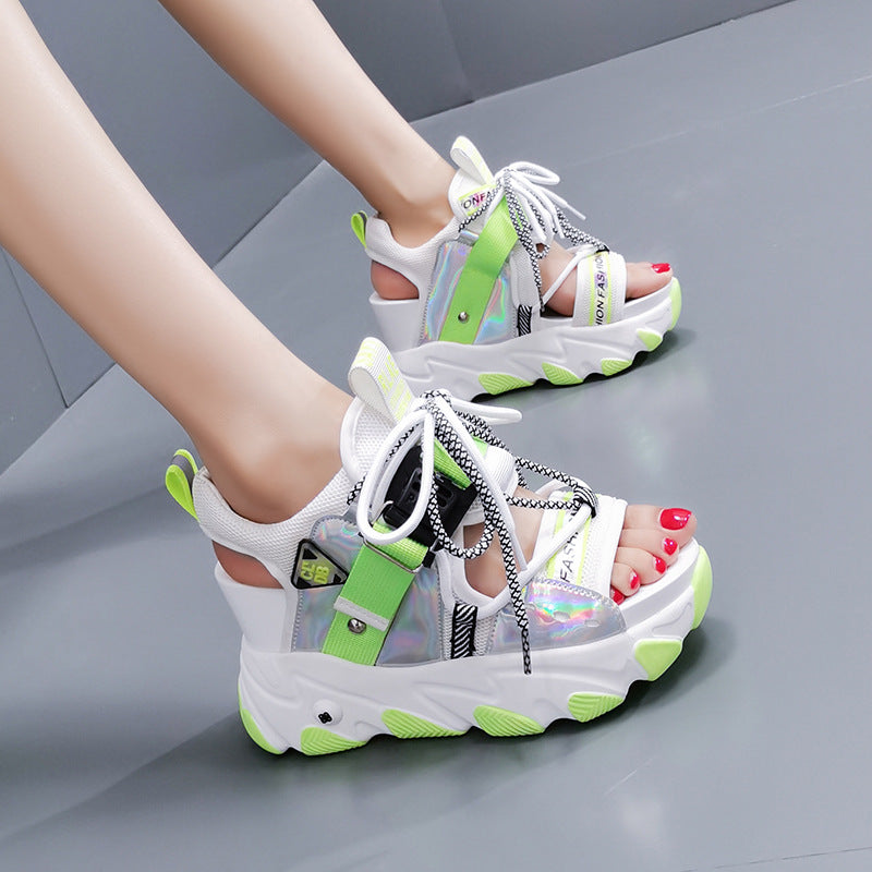 Damen Sportliche High-Top Sandalen mit rutschfester Sohle und modischem Design R&B