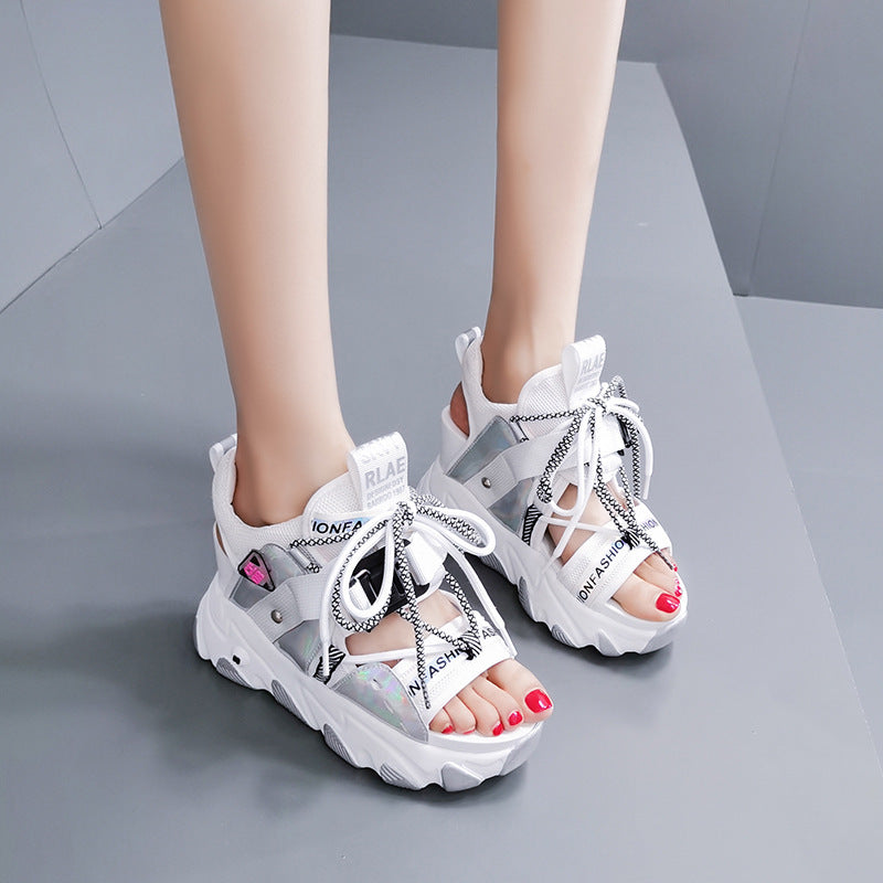 Damen Sportliche High-Top Sandalen mit rutschfester Sohle und modischem Design R&B