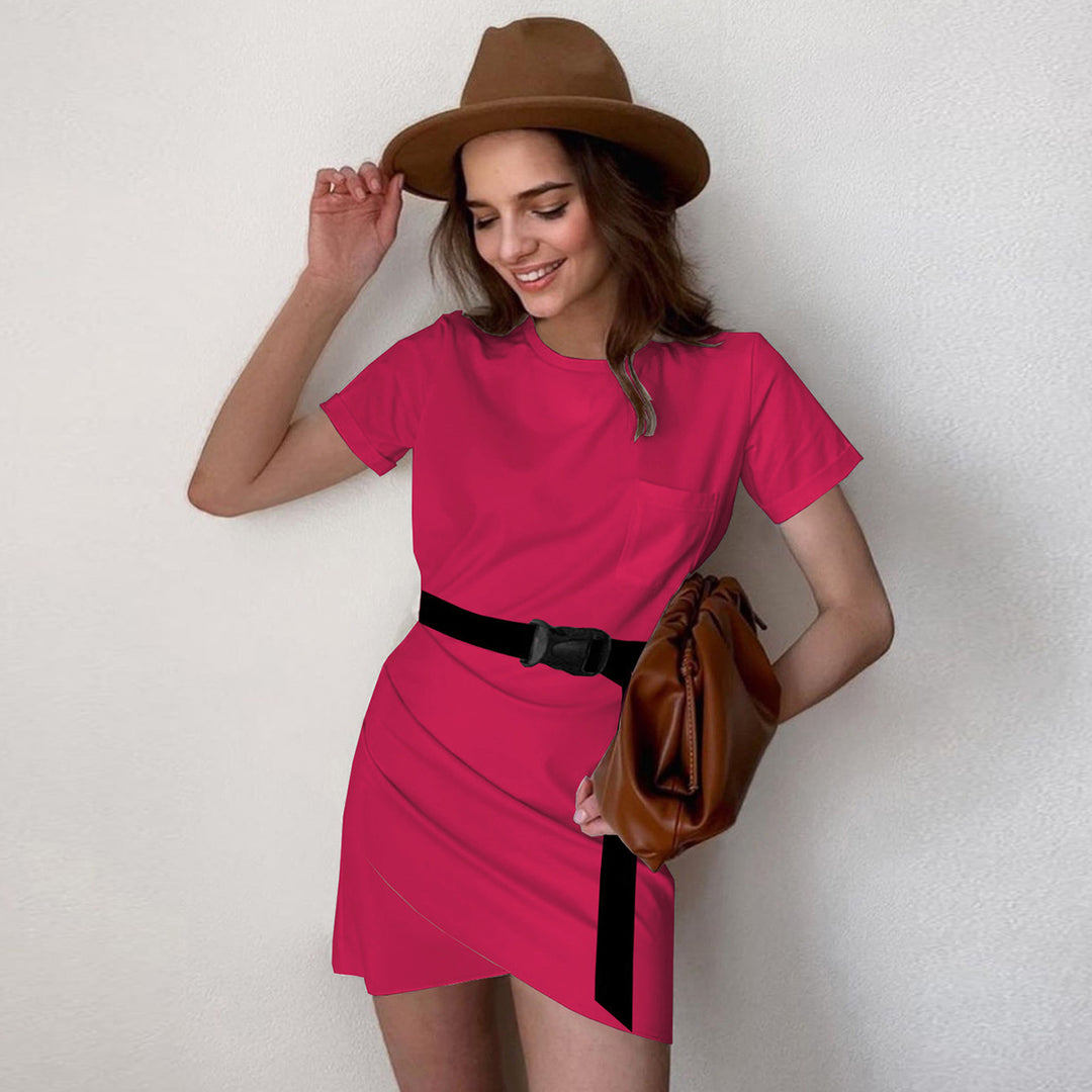 Damen modisches Kurzarmkleid mit elegantem Schnitt R&B