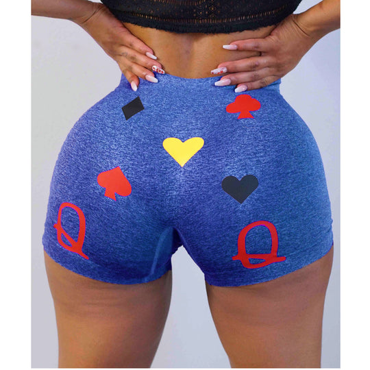 Damen Sportliche Shorts mit buntem Druck R&B