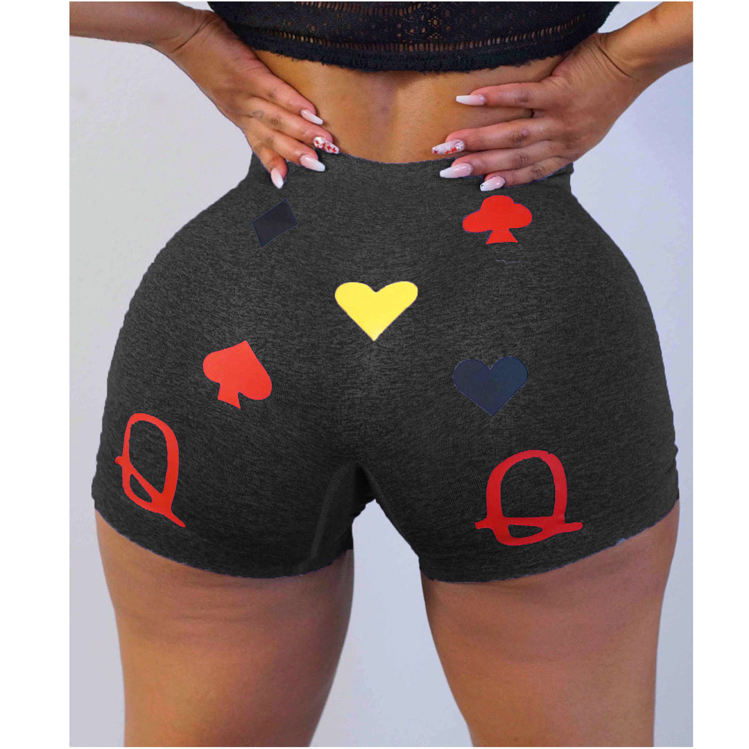 Damen Sportliche Shorts mit buntem Druck R&B
