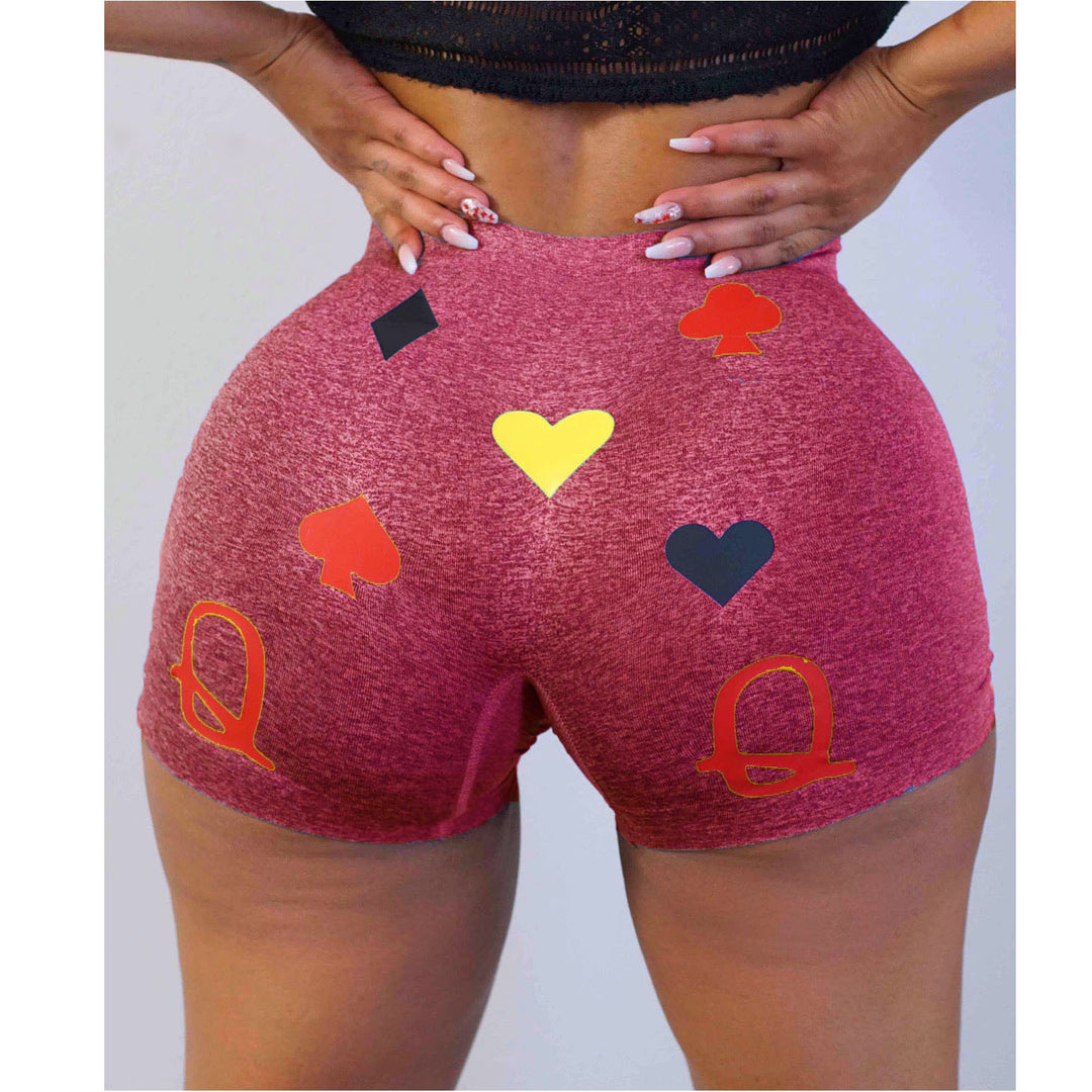 Damen Sportliche Shorts mit buntem Druck R&B