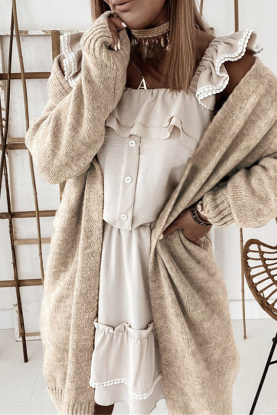 R&B | Offene Front Strickjacke