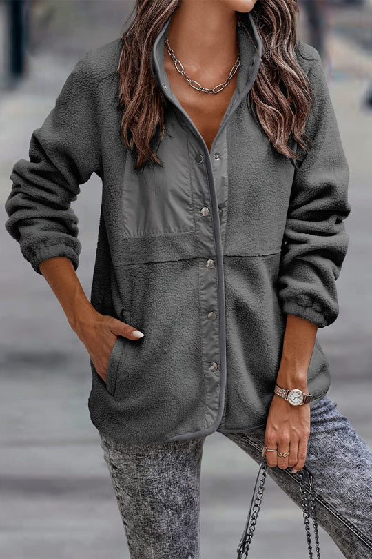 R&B | Solid Patchwork Pocket Halb-A Rollkragenjacke (7 Farben)