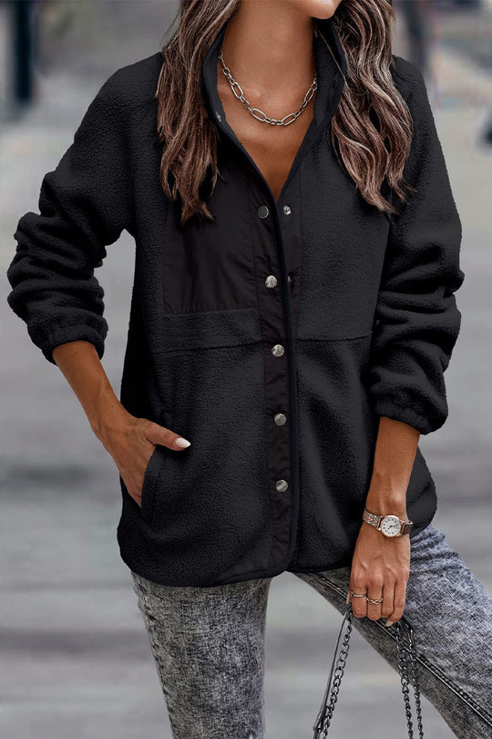 R&B | Solid Patchwork Pocket Halb-A Rollkragenjacke (7 Farben)