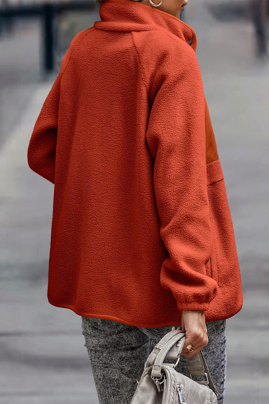 R&B | Solid Patchwork Pocket Halb-A Rollkragenjacke (7 Farben)