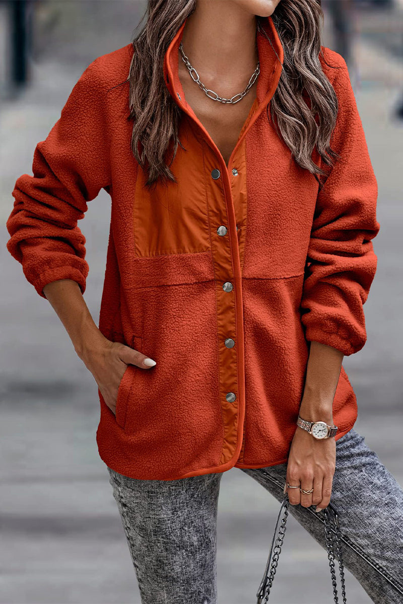 R&B | Solid Patchwork Pocket Halb-A Rollkragenjacke (7 Farben)