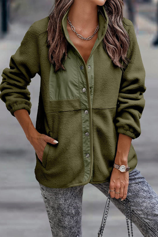 R&B | Solid Patchwork Pocket Halb-A Rollkragenjacke (7 Farben)