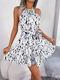 EB - Kleid mit Schleife und Leopardenmuster