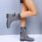 R&B | Schneefreie Wasserdichte Mid-Calf Reißverschlussstiefel