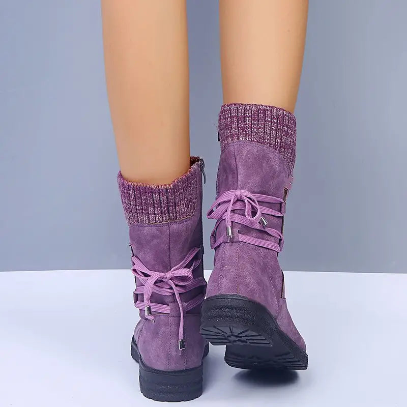 R&B | Schneefreie Wasserdichte Mid-Calf Reißverschlussstiefel