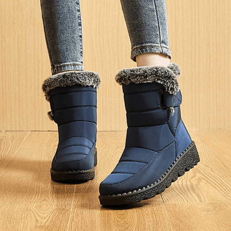Schwarz Wasserdichte Winterstiefel Für Damen R&B
