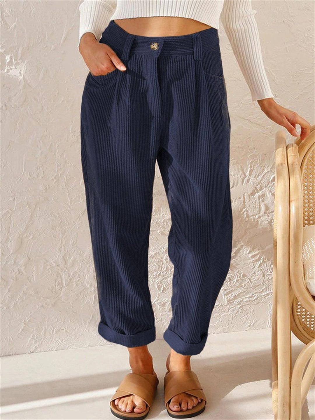 R&B | Damen Stoffhose mit Geradem Bein für Eleganten Stil