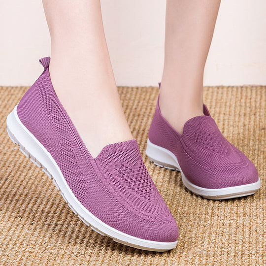 Damen Atmungsaktive Slip-On Freizeitschuhe mit flexiblem Mesh-Obermaterial R&B