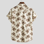 Herren Kurzarmhemd mit floralem Allover-Print und lockerer Passform