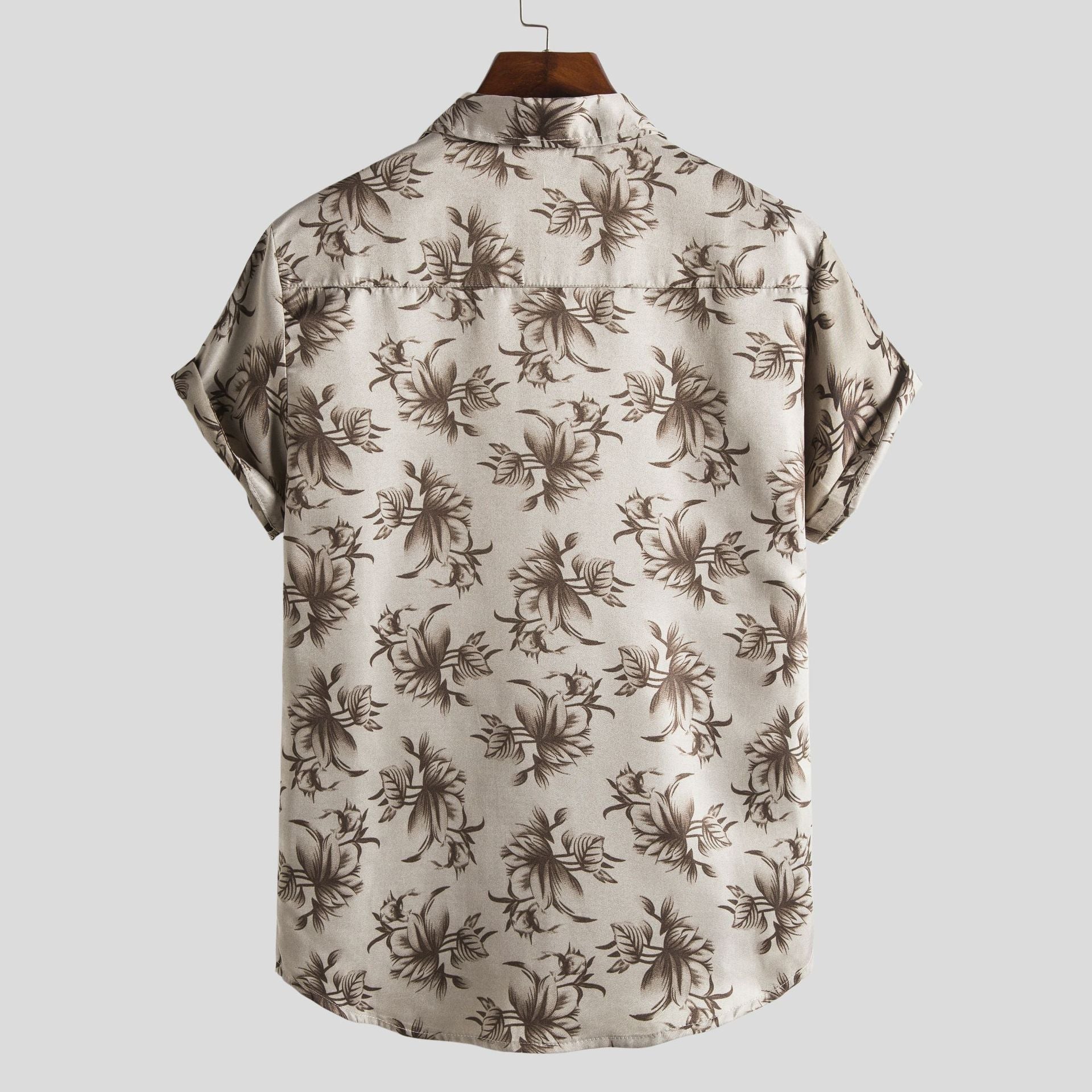 Herren Kurzarmhemd mit floralem Allover-Print und lockerer Passform
