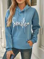 R&B | Hoodie mit Druck Baumwollmischung Lässiger Stil