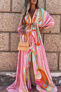 R&B | College Vacation Print Frenulum Strandkleid Kleider